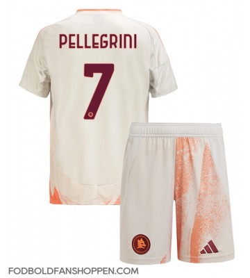 AS Roma Lorenzo Pellegrini #7 Udebanetrøje Børn 2024-25 Kortærmet (+ Korte bukser)